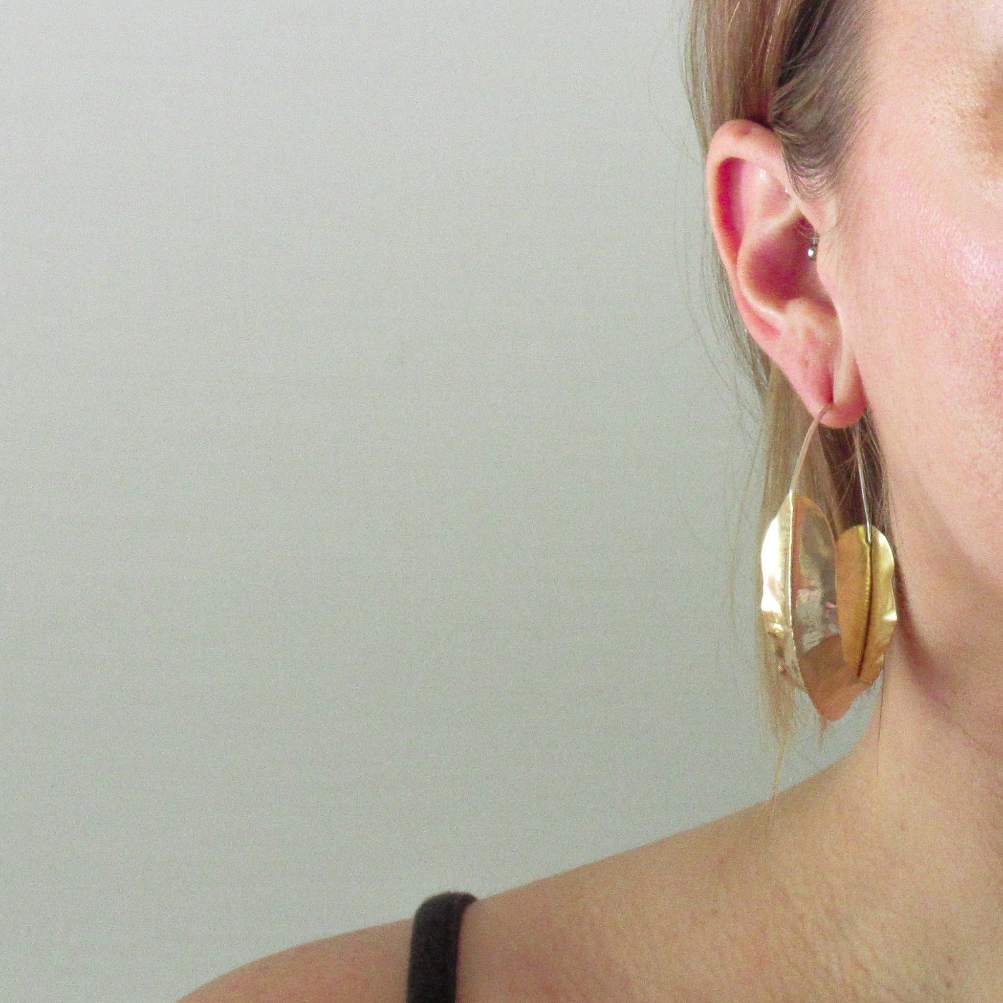 Leaf Hoops Large