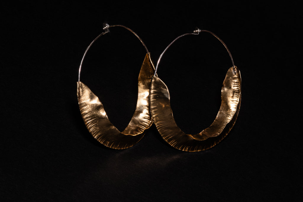 Leaf Hoops Large