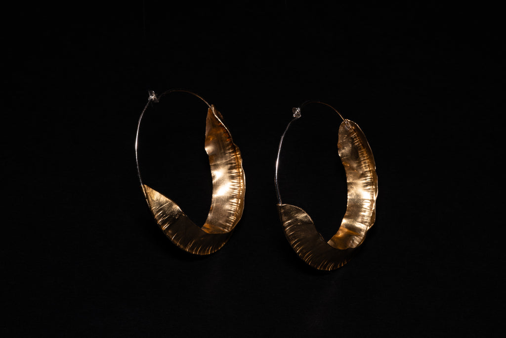 Leaf Hoops Large